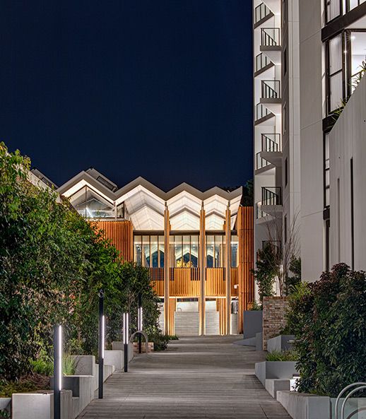 Marrickville library courtyard entrance